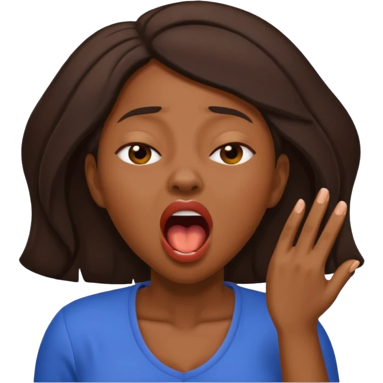 balck woman Yawning  emoji