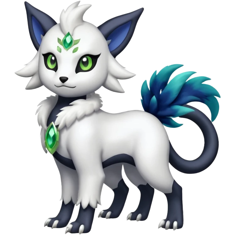 Zygarde-Delcatty-Absol-Sprigatito-fusion, full body emoji