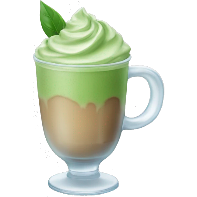 iced matcha latte with no whipped cream emoji