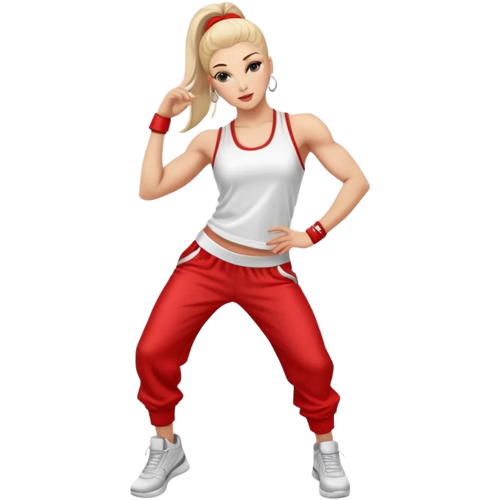 white female hip-pop dancer emoji