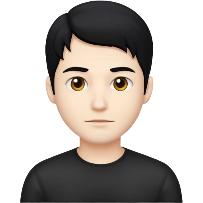 мужчина с белым тоном кожи и черными волосами emoji
