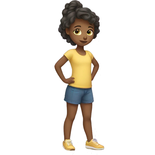 girl doing a low curtsy emoji