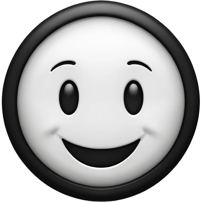 A black line down the middle on side white another side is black and a original smile face but with all the edits emoji