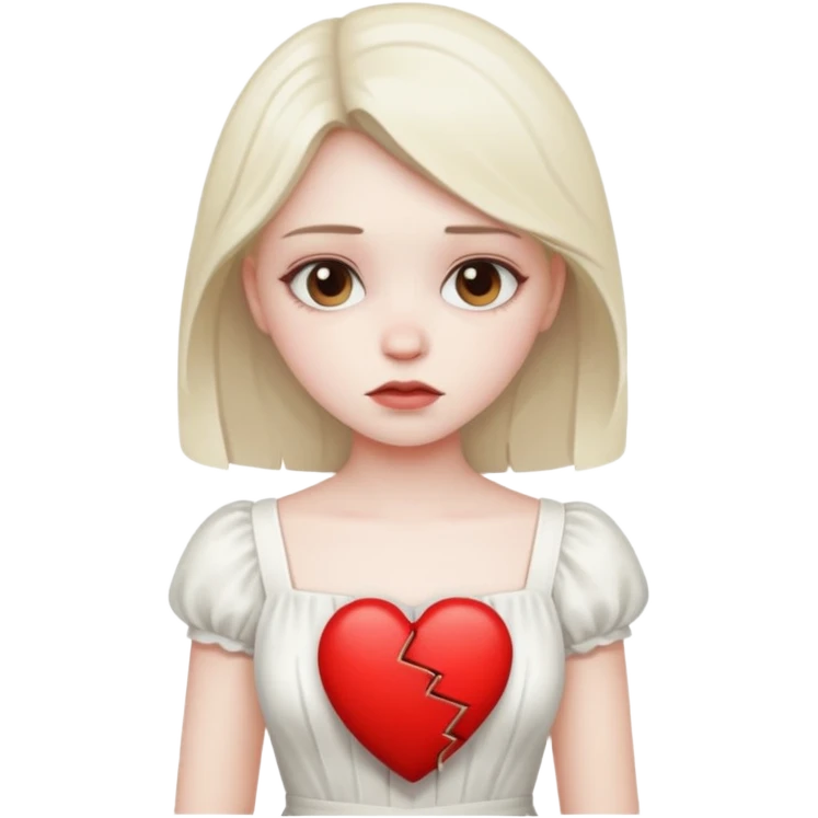 girl with broken heart emoji