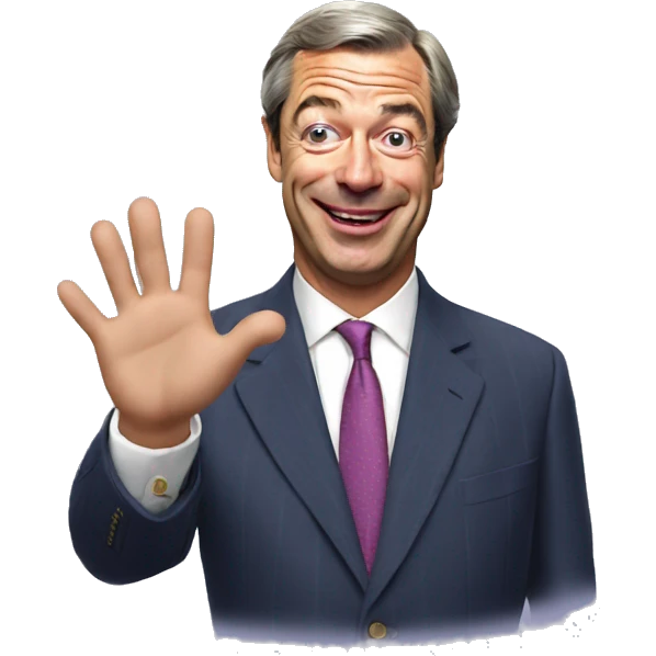Nigel Farage waving emoji