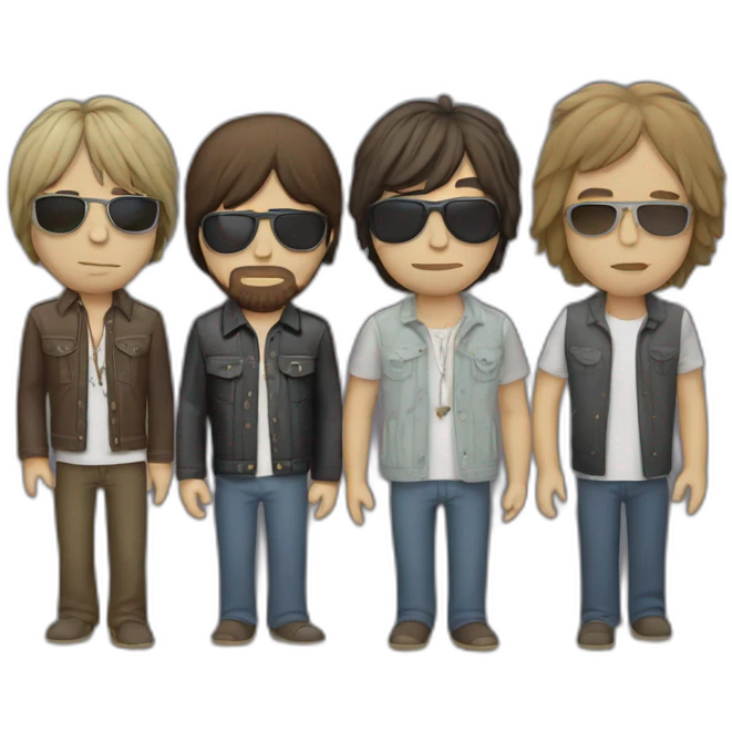 Oasis band as hippies emoji