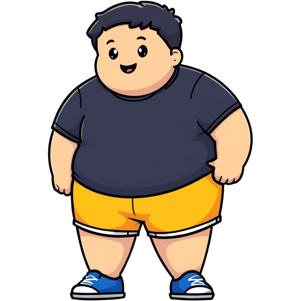 realistic fat boy parody emoji