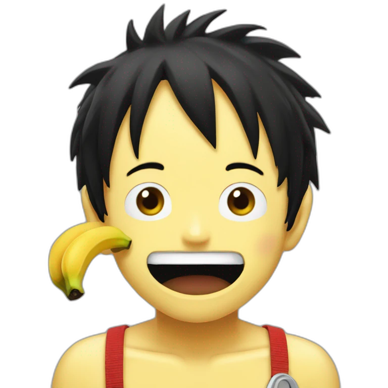 luffy mange une banane emoji