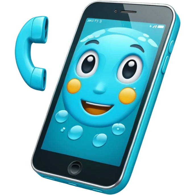 phone call, aqua color emoji