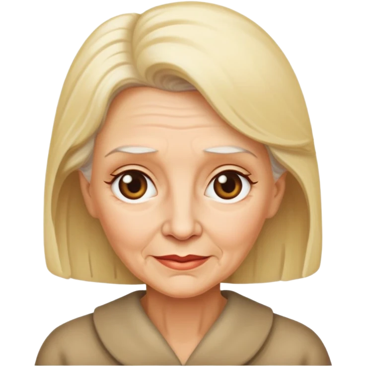 Blonde old mom emoji