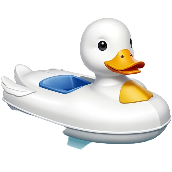 The white duck-shaped pedal boats  emoji