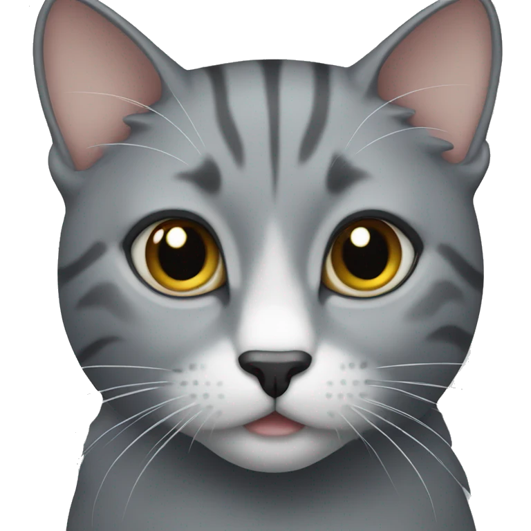 Cat with gray eyes emoji