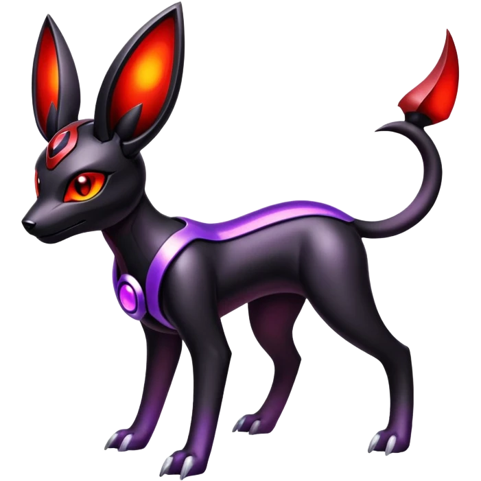 Futuristic Umbreon-Houndoom-Genesect-Pokémon-Fakémon-hybrid-creature emoji