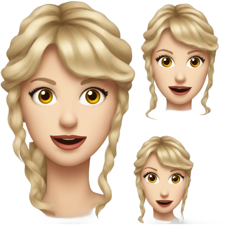 Taylor swift crazy warped face emoji