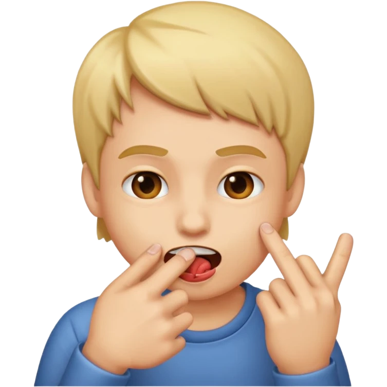 Que se muerda un dedo con cara de pícara  emoji
