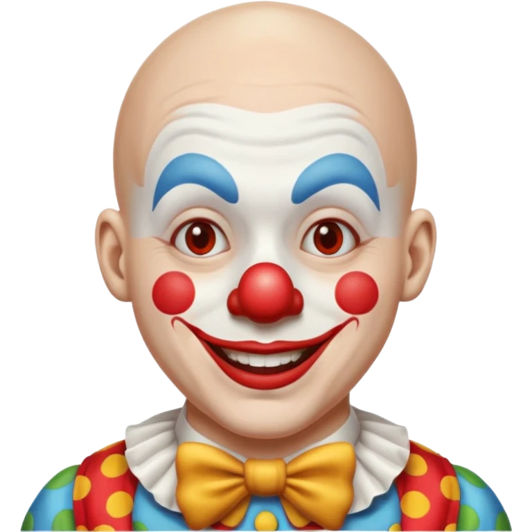 Clown bald  emoji