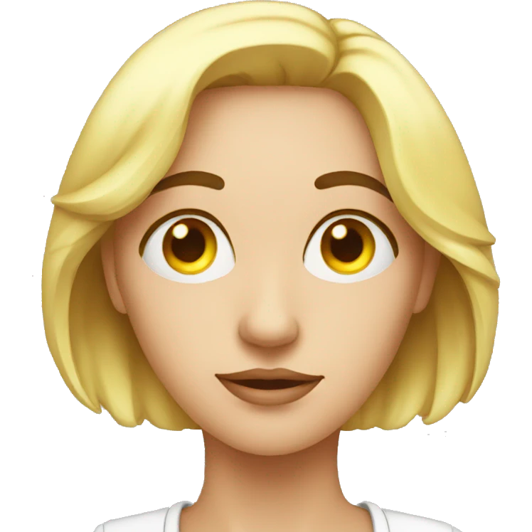 a women thinking about molecules emoji