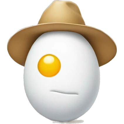 Egg wearing hat  emoji