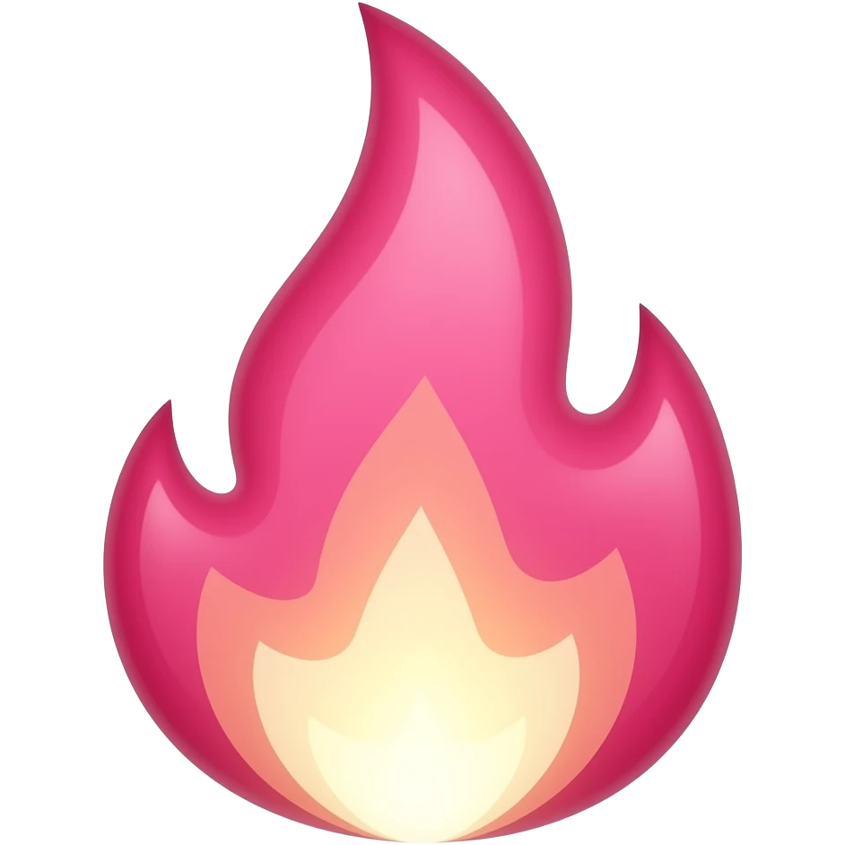 More hue and completely pink as a form of a flame 🔥 emoji