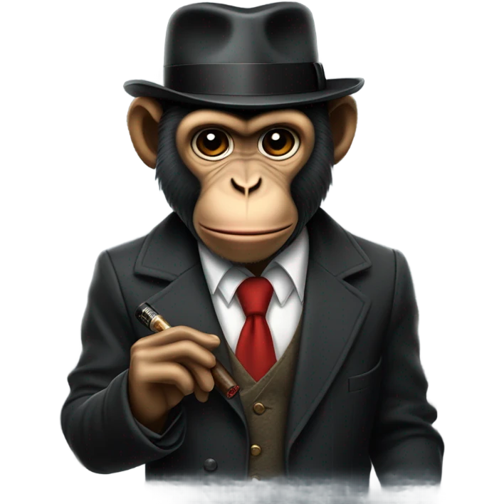 Gangster monkey emoji