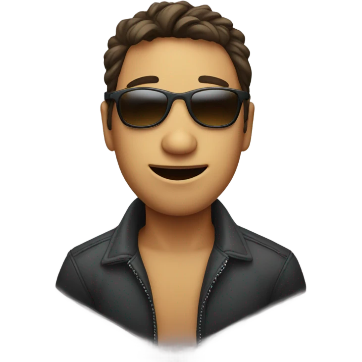 Crying with sunglasses on emoji