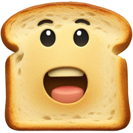 Bread eating toast emoji