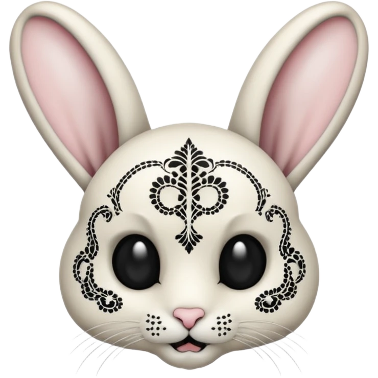 oreille de lapin tête de mort emoji