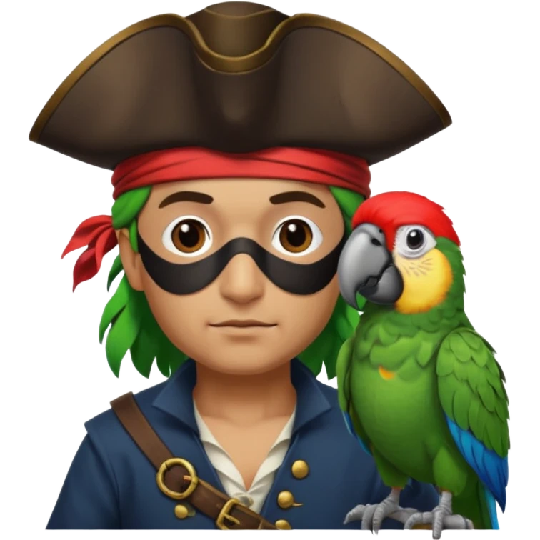 pirate and parrot emoji