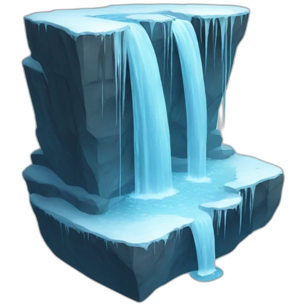 Ice waterfall emoji