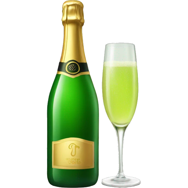  yellow green champagne emoji
