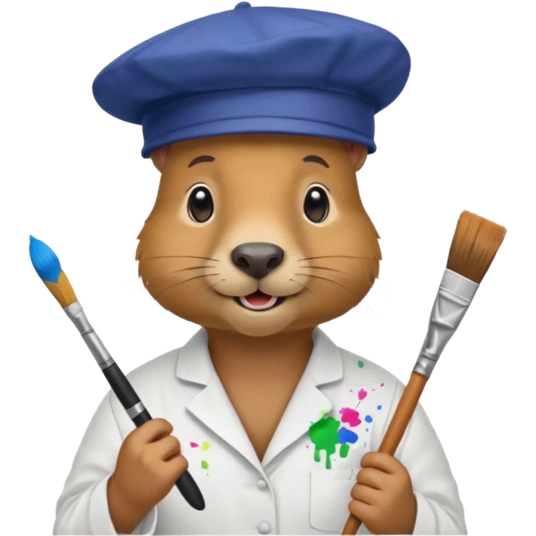 capybara painter emoji