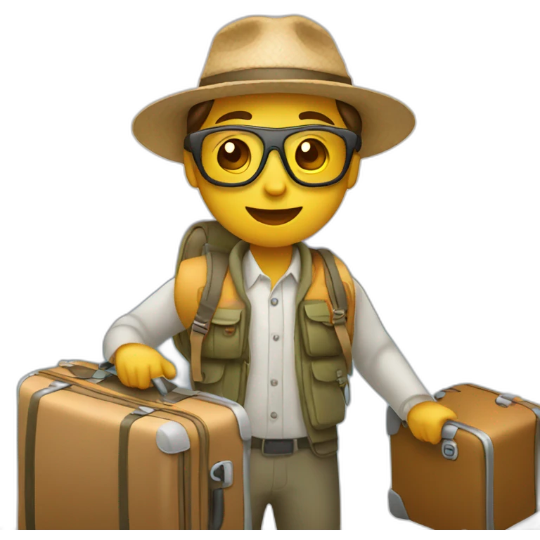 tourist with suitcase emoji