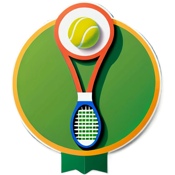 Tennis icon with a spring theme emoji