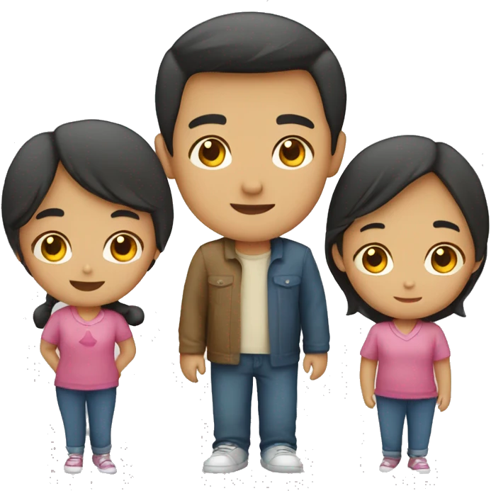 a family from philippines one mom one dad two sisters emoji