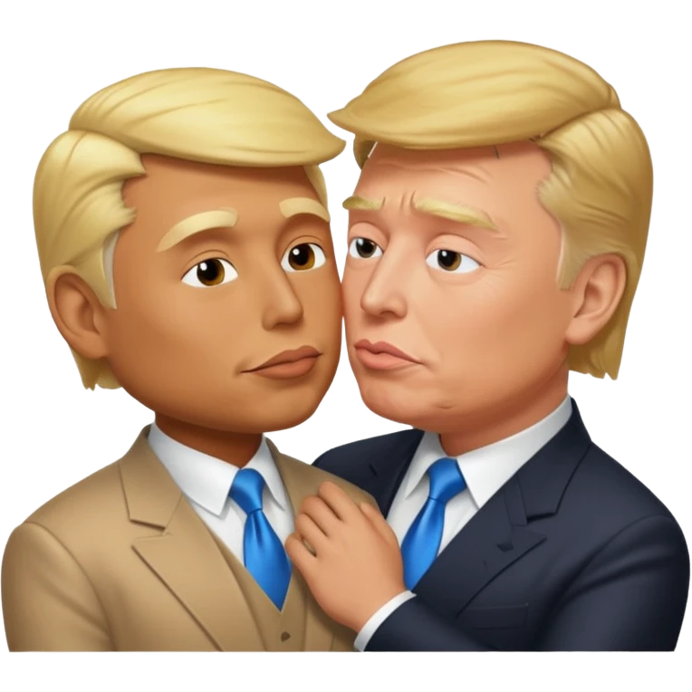 donald trump making out with elon musk emoji
