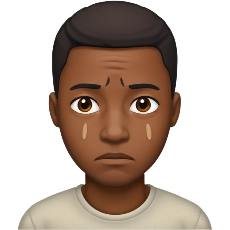 Black man feelings hurt  emoji