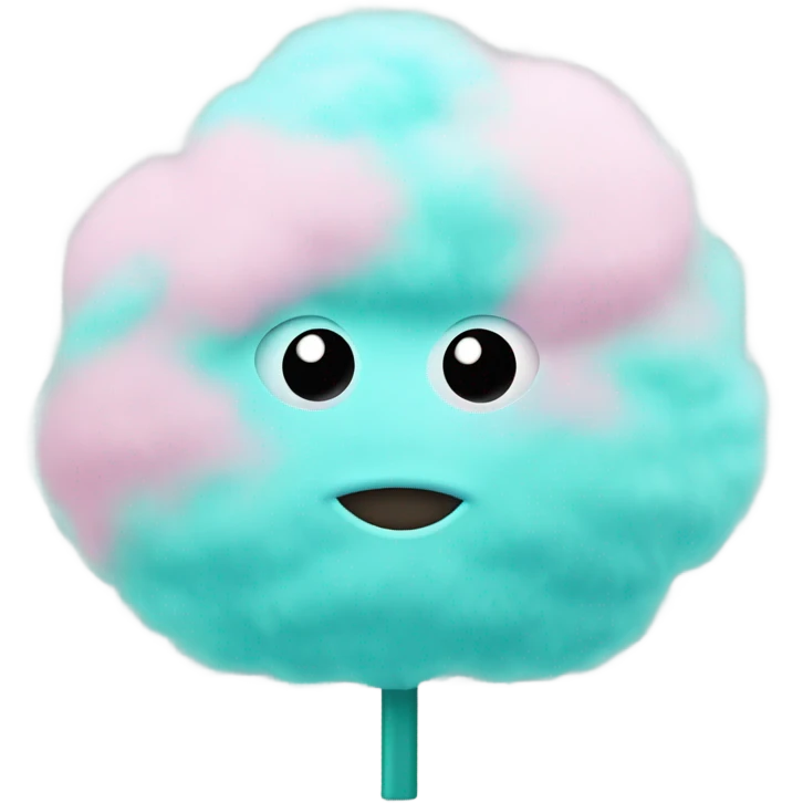 teal cotton candy  emoji