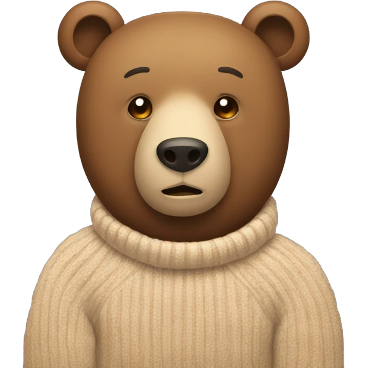 Sleepy bear with sweater emoji