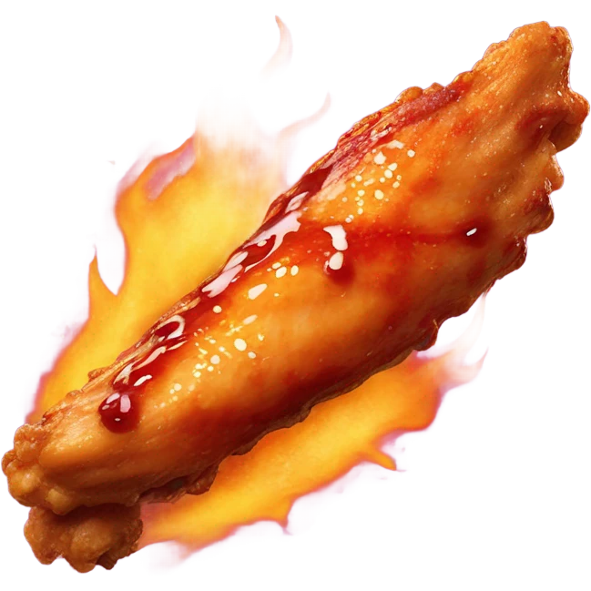Chicken wing making me on fire emoji