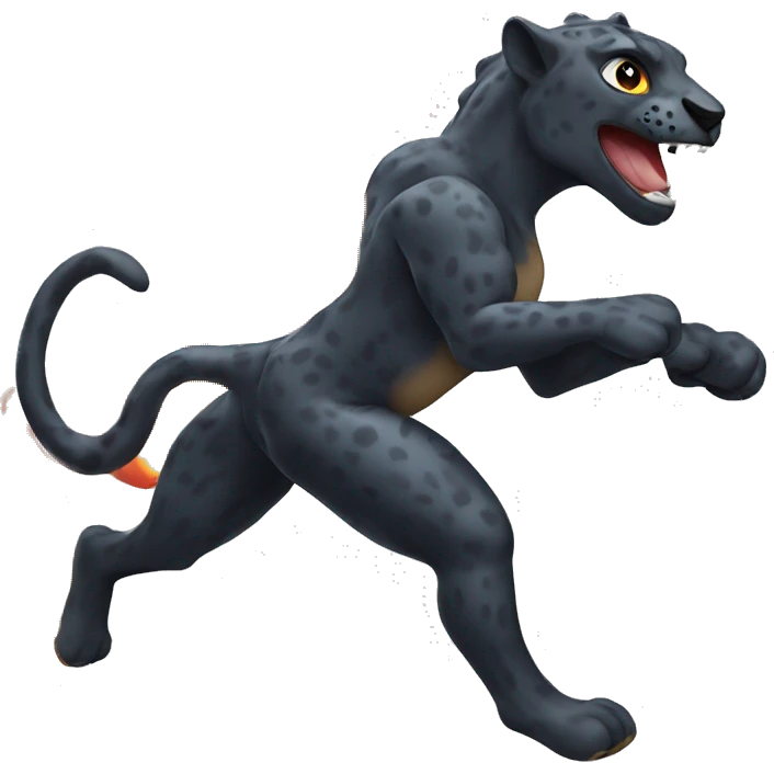 fire gepard running emoji
