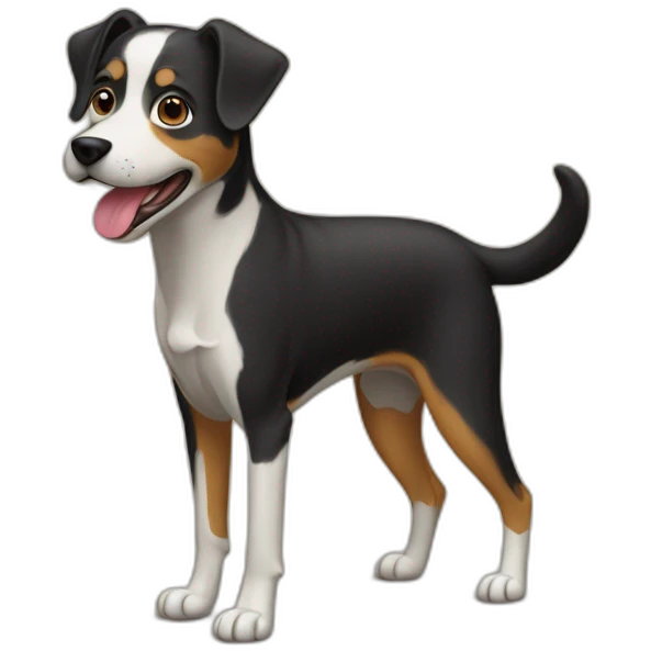 chat sur un chien emoji