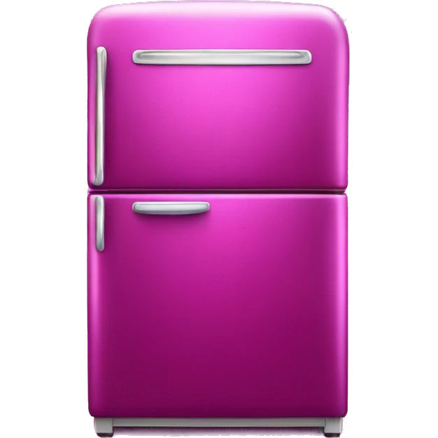 Realistic metallic fuschia fridge isolated.  emoji