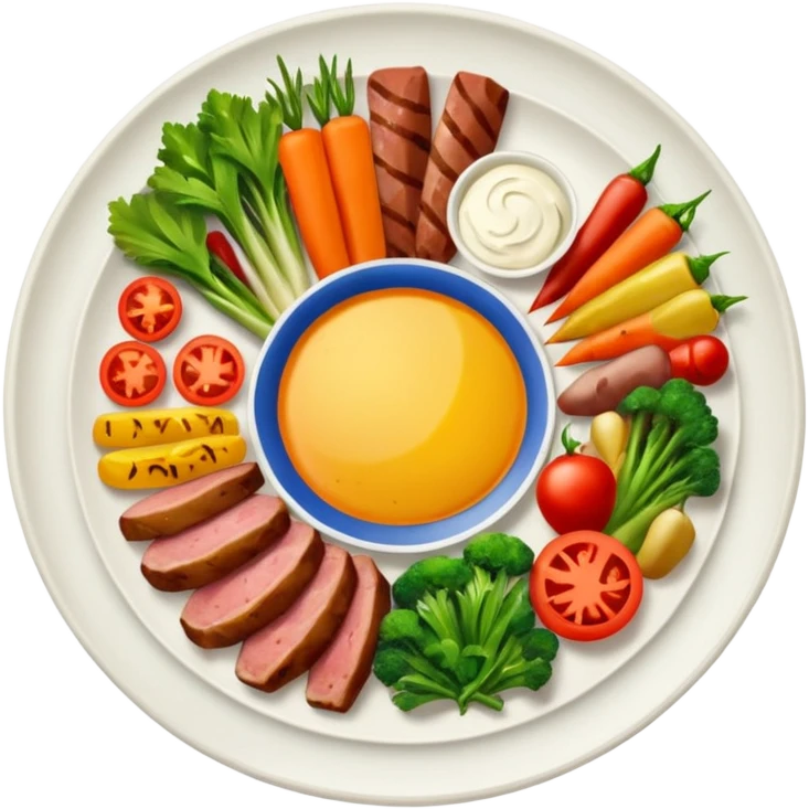 a plate of food emoji