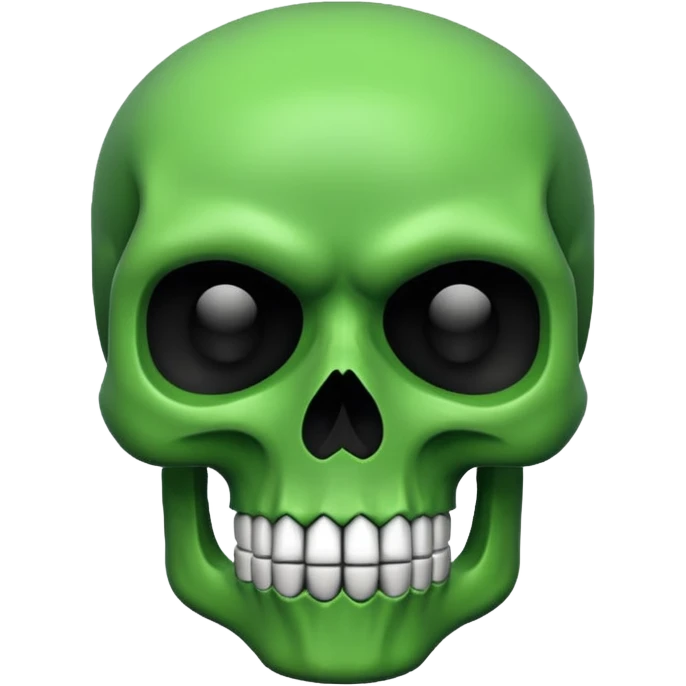green skull emoji but intentionally low quality emoji