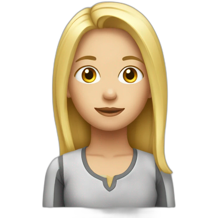 blond girl with mulet emoji