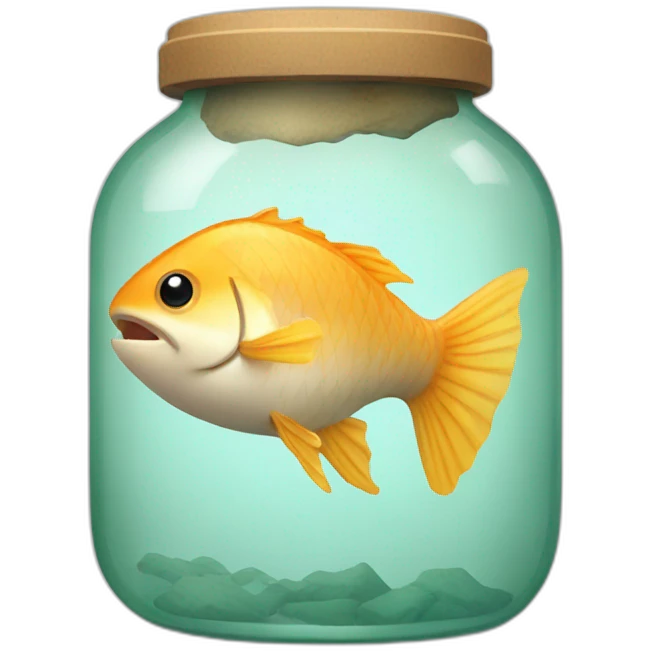 boiled fish inside bottle emoji