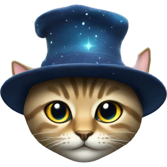 galaxy cat with hat emoji