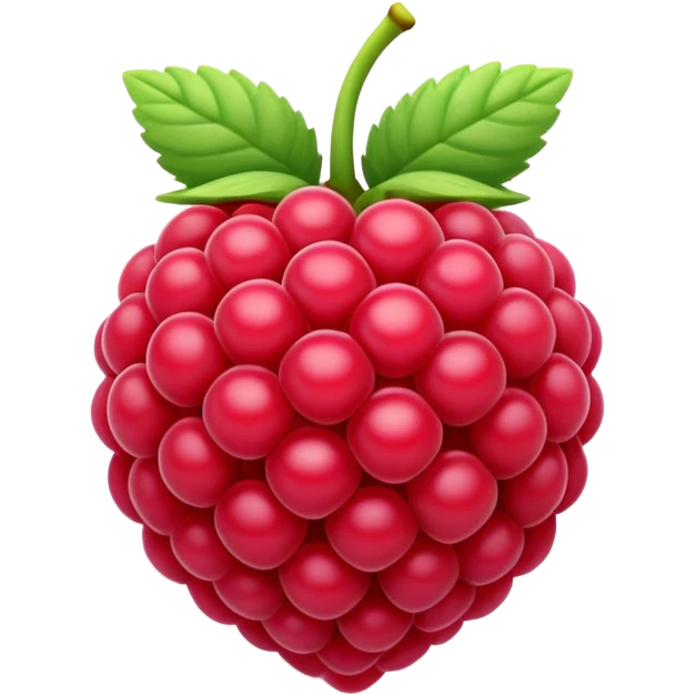 Raspberry in 3D emoji