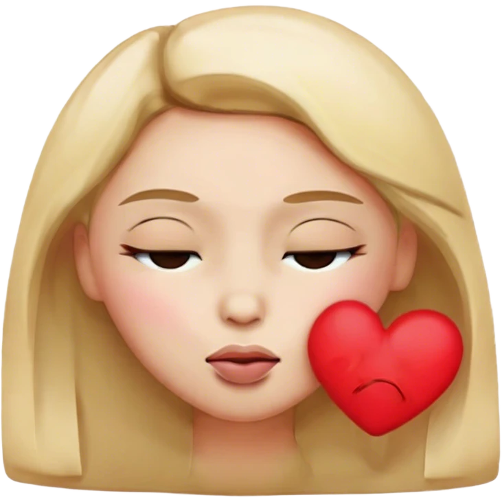 Emoji eyes closed kissy face with heart emoji