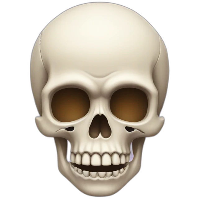 Surprised skull emoji